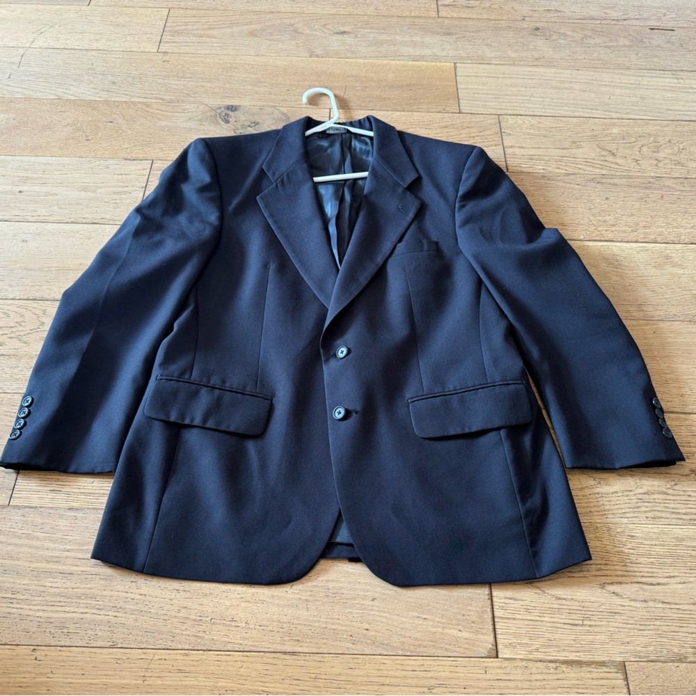 Burberry's Wool Black Men's Suit Coat